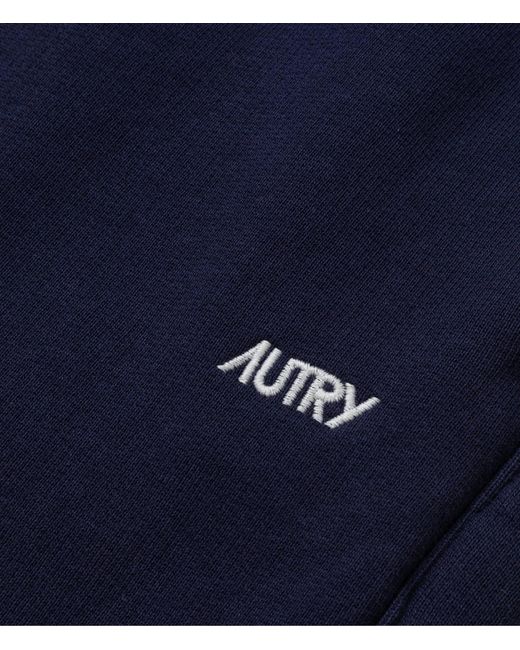 Autry Blue Logo Embroidered Shorts for men