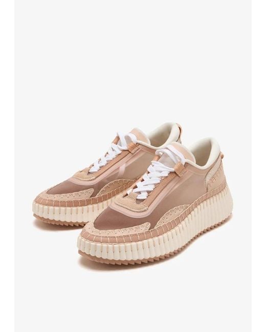 Chloé Pink Chloé Nama Sneakers