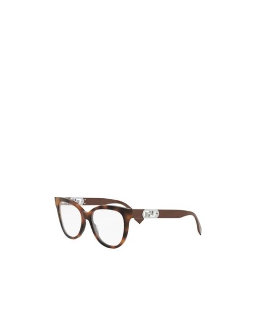 Fendi White Eyewear Cat-Eye Frame Glasses for men