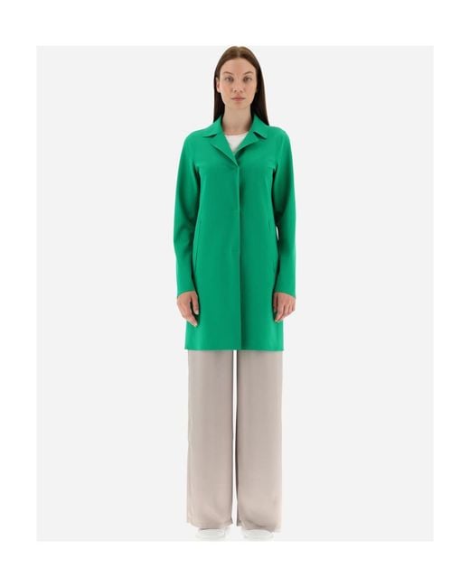 Herno Green Classic Single Breasted Coat