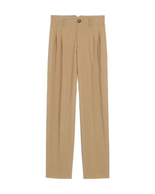 AMI Natural Casual Pants With Belt Loops