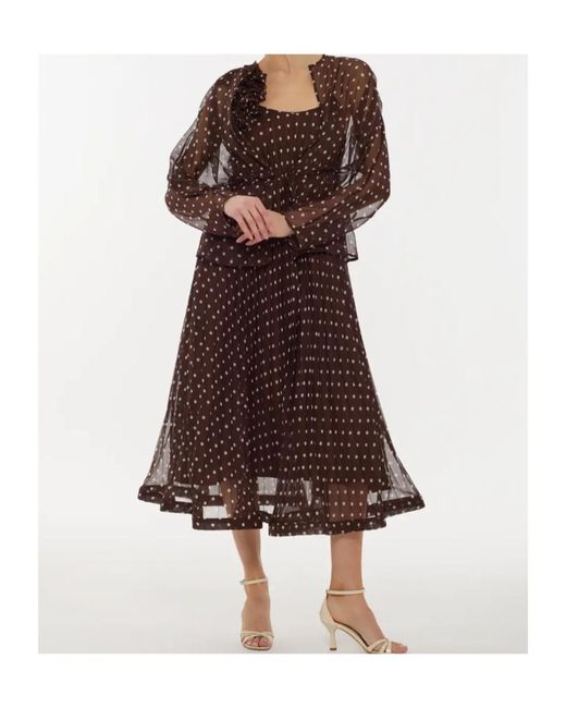 P.A.R.O.S.H. Black Polka-Dot Drawstring Blouse