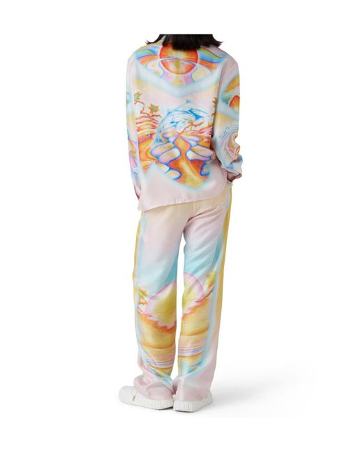Casablanca White Psychedelic Nirvana Long-Sleeved Shirt