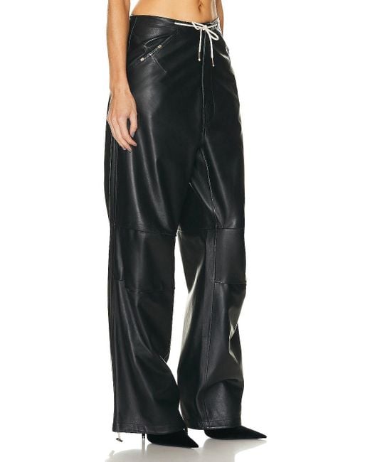 DARKPARK Black Daisy Plonge Nappa Leather Military Trousers
