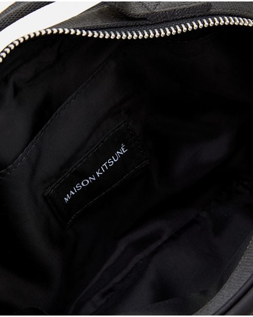 Maison Kitsuné Black Maison Kitsuné Logo Patch Traveller Bumbag for men