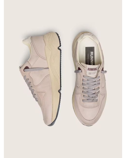 Golden Goose Deluxe Brand Pink Running Sole Lace-Up Sneakers