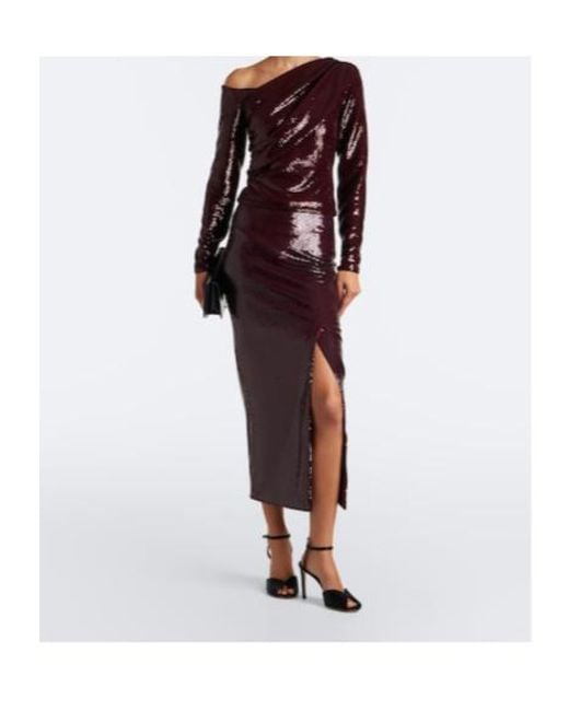 Roland Mouret Brown Sequined Midi Skirt