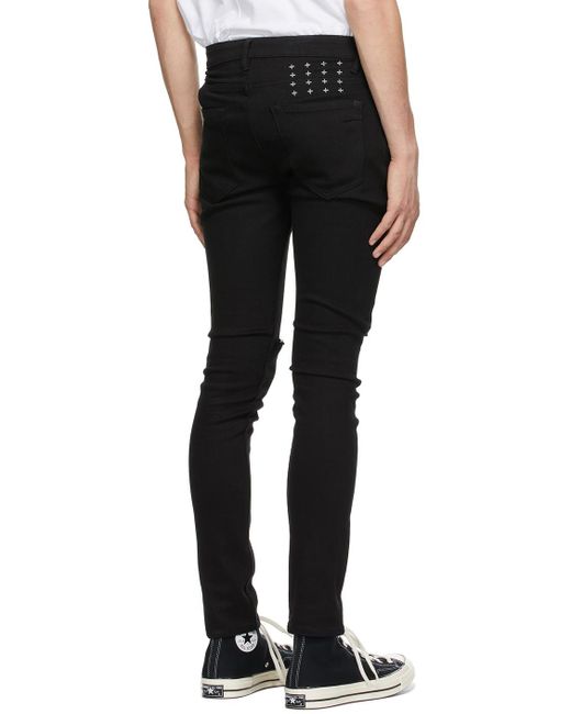 Ksubi Black Ace Slice Skinny Jeans for men
