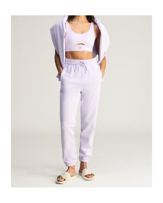 Adidas By Stella McCartney Purple Drawstring Track Pants