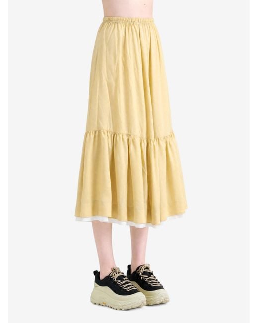 Paloma Wool Metallic Lamin Tiered Midi Skirt