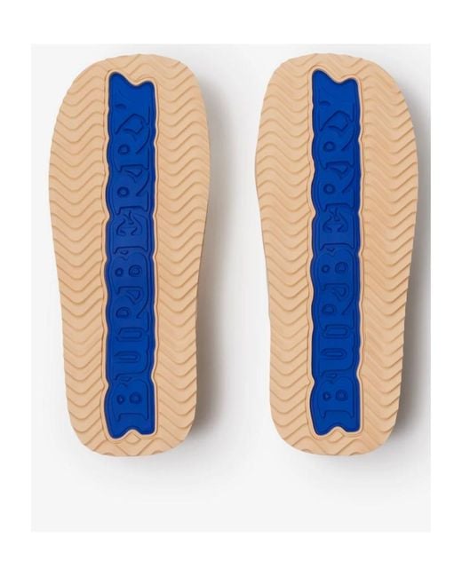 Burberry Natural Ekd Slab Padded Slides