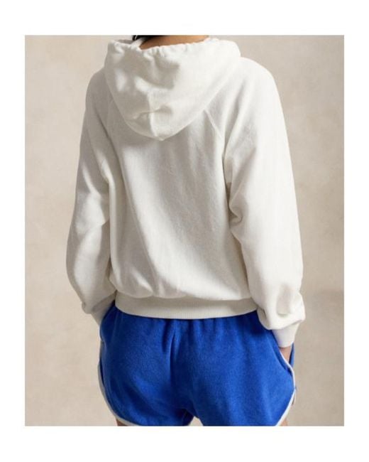Polo Ralph Lauren White Polo Bear Slim Hoodie