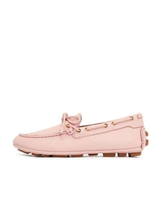 Bally Pink Round-Headed Flat Shoes