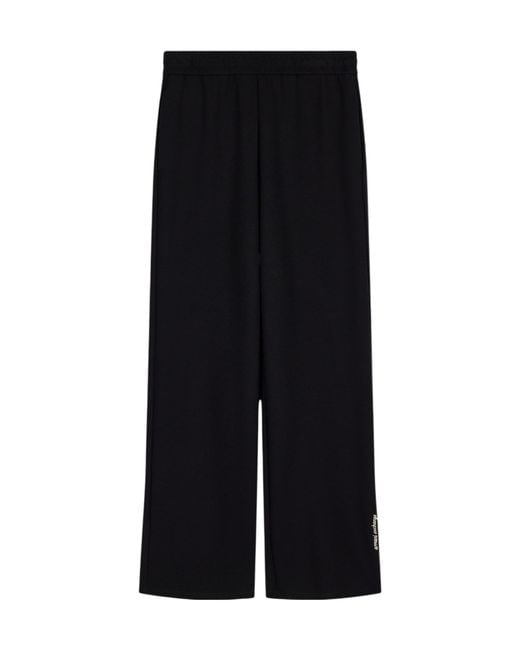 ARMANI EXCHANGE Black Elastic-Waist Casual Trousers