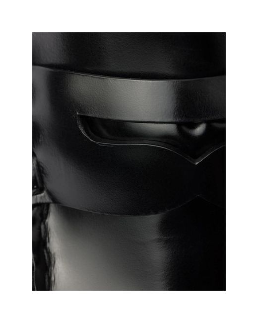 Prada Black Loafer-Style Knee-High Boots