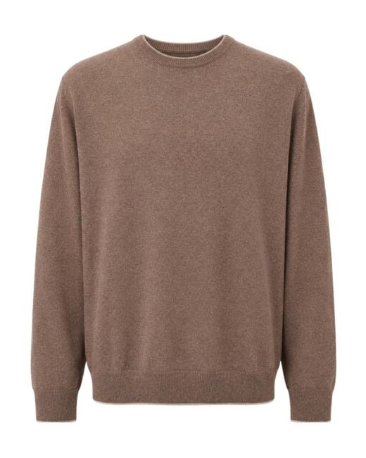 Paul & Shark Brown Long-Sleeve Crew-Neck Sweater for men