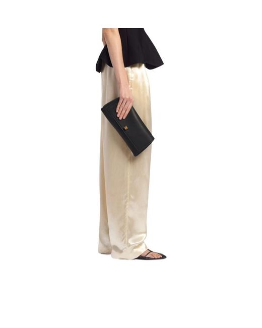 Khaite Black Lori Leather Shoulder Bag