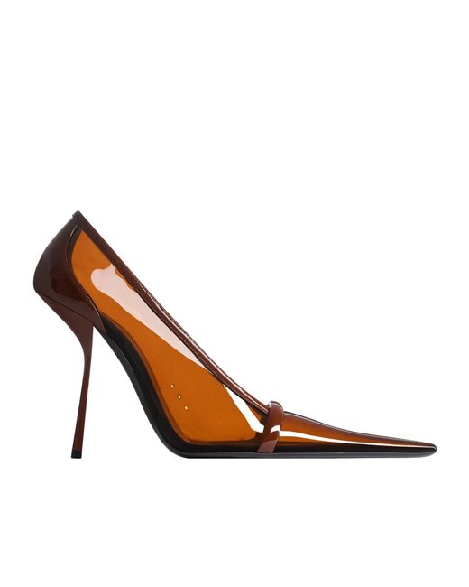 Saint Laurent Brown Brigitte High-Heeled Sandals