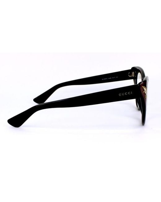 Gucci White Logo Detail Flat Lens