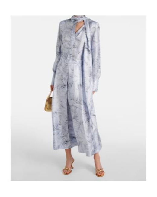 Stella McCartney Blue Printed Maxi Dress