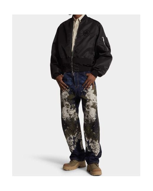 DSquared² White Logo Printed Long-Sleeved Shirt for men