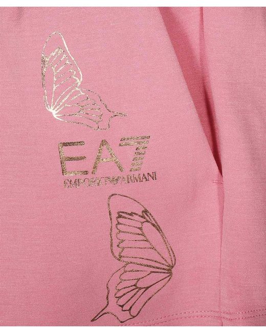EA7 Pink Logo Shorts