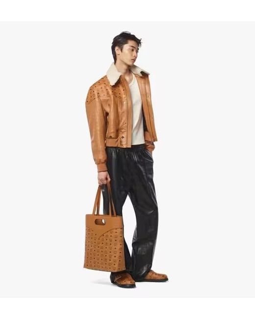 MCM Brown Visetos Handbag