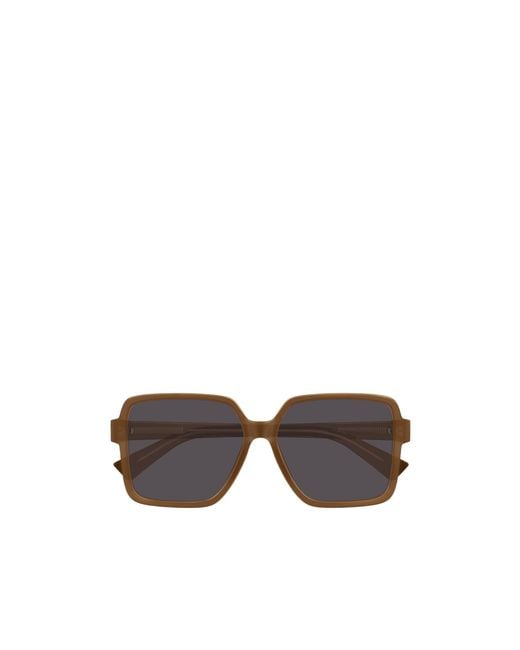 Bottega Veneta Brown Eyewear Square Frame Sunglasses