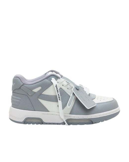 Off-White c/o Virgil Abloh Gray Out Of Office Lace-Up Sneakers