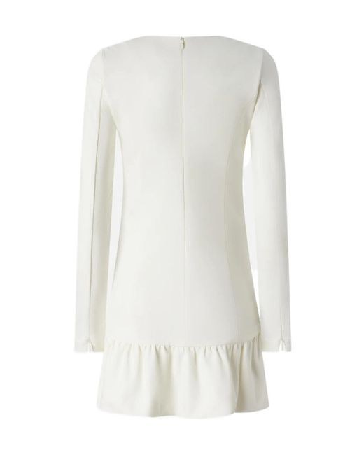 Pinko White Square-Neck Mini Dress