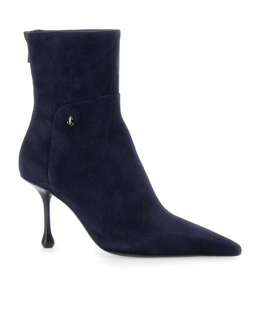 Jimmy Choo Blue Cycas Ab 80 High-Heeled Ankle Boots