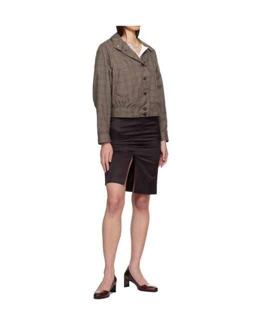 Our Legacy Brown Siren Front-Split Skirt