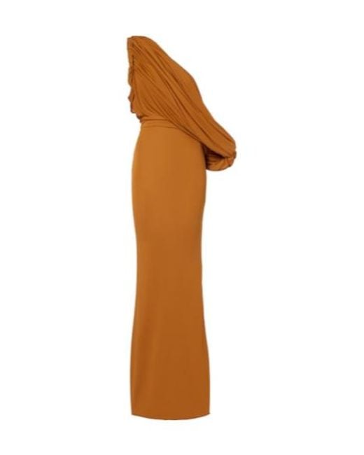 Christopher Esber Brown Draped Gown