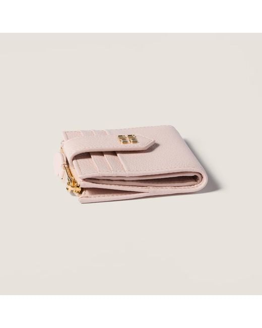 Miu Miu Pink Small Leather Wallet