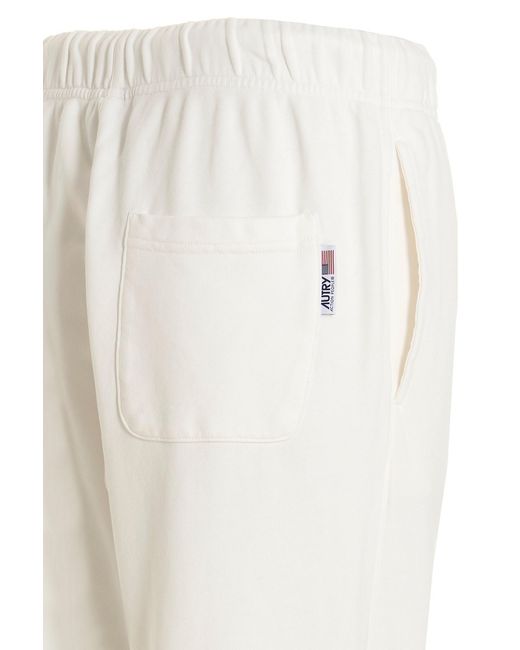 Autry White Logo-Printed Straight-Leg Pants for men