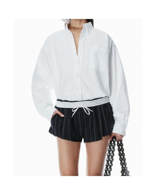 T By Alexander Wang White Oxford Oversize Shirt