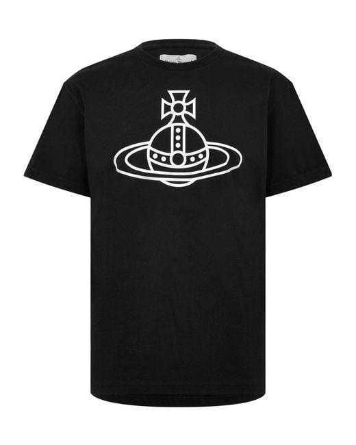 Vivienne Westwood Black Crew Neck Short Sleeve T-Shirt for men