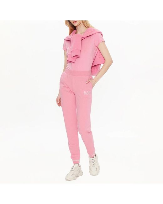 EA7 Pink Logo Sweatpants