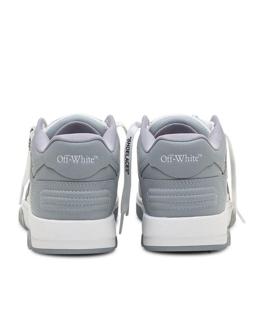 Off-White c/o Virgil Abloh Gray Out Of Office Lace-Up Sneakers