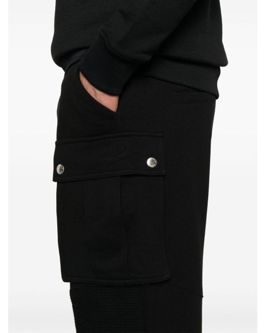 Balmain Black Drawstring Cargo Track Pants for men