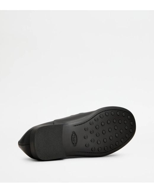Tod's Black Round-Toe Loafers