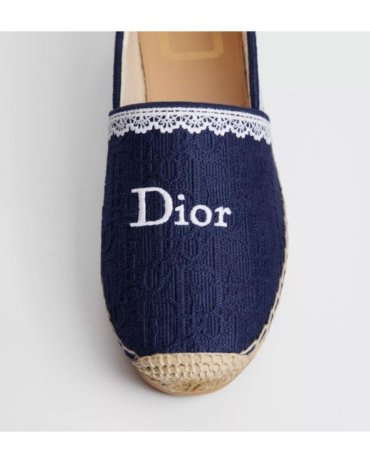 Dior Blue Dentelle Espadrille