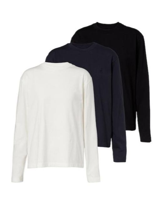 Jil Sander Blue Set Of 3 Cotton Jersey T-Shirts