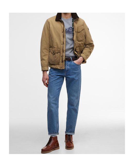 Barbour Natural Logo Patch Pocket Detailed Jackeet for men