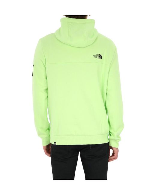 The North Face Green Logo Cotton Hooded Sweatshirt for men