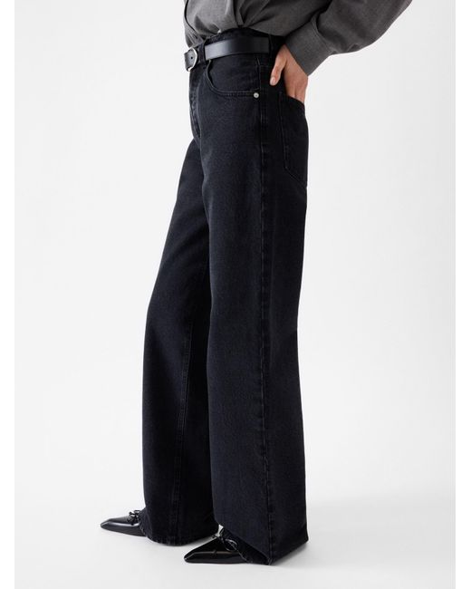 Jacquemus Black Wide Leg Denim Jeans