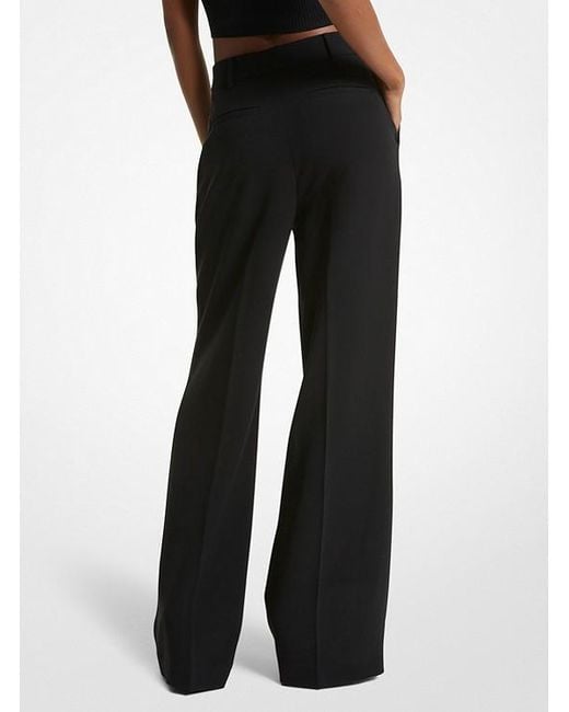 MICHAEL Michael Kors Black High-Waisted Tailored-Cut Trousers