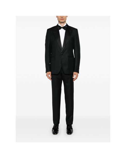 Dolce & Gabbana Black Single-Breasted Tuxedo Suit for men