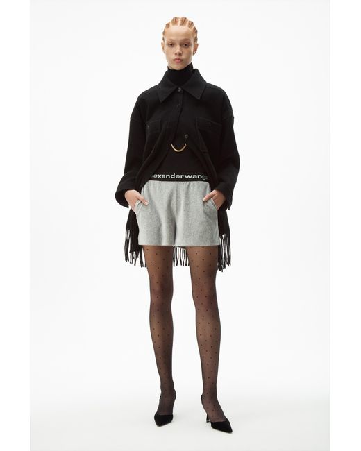 Alexander Wang Gray Stretch Corduroy Shorts