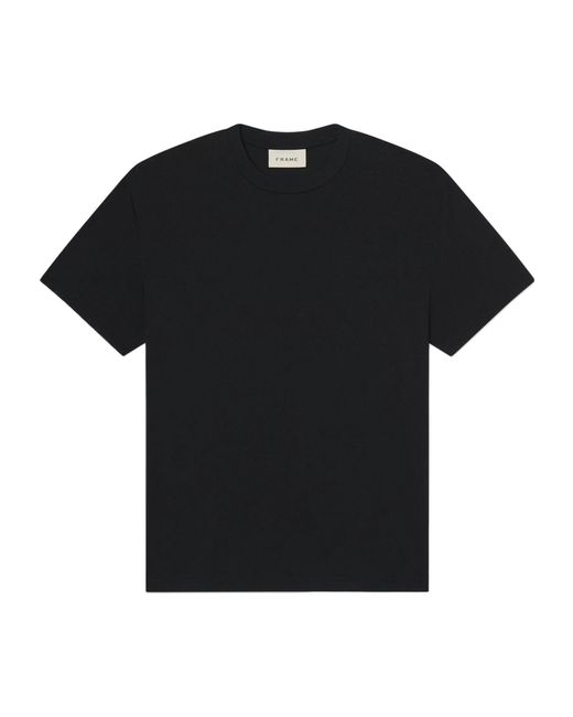 FRAME Black Cotton T-Shirt for men
